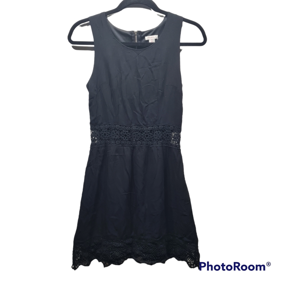 Xhilaration Sleeveless Black Lace Detail Dress Size XS